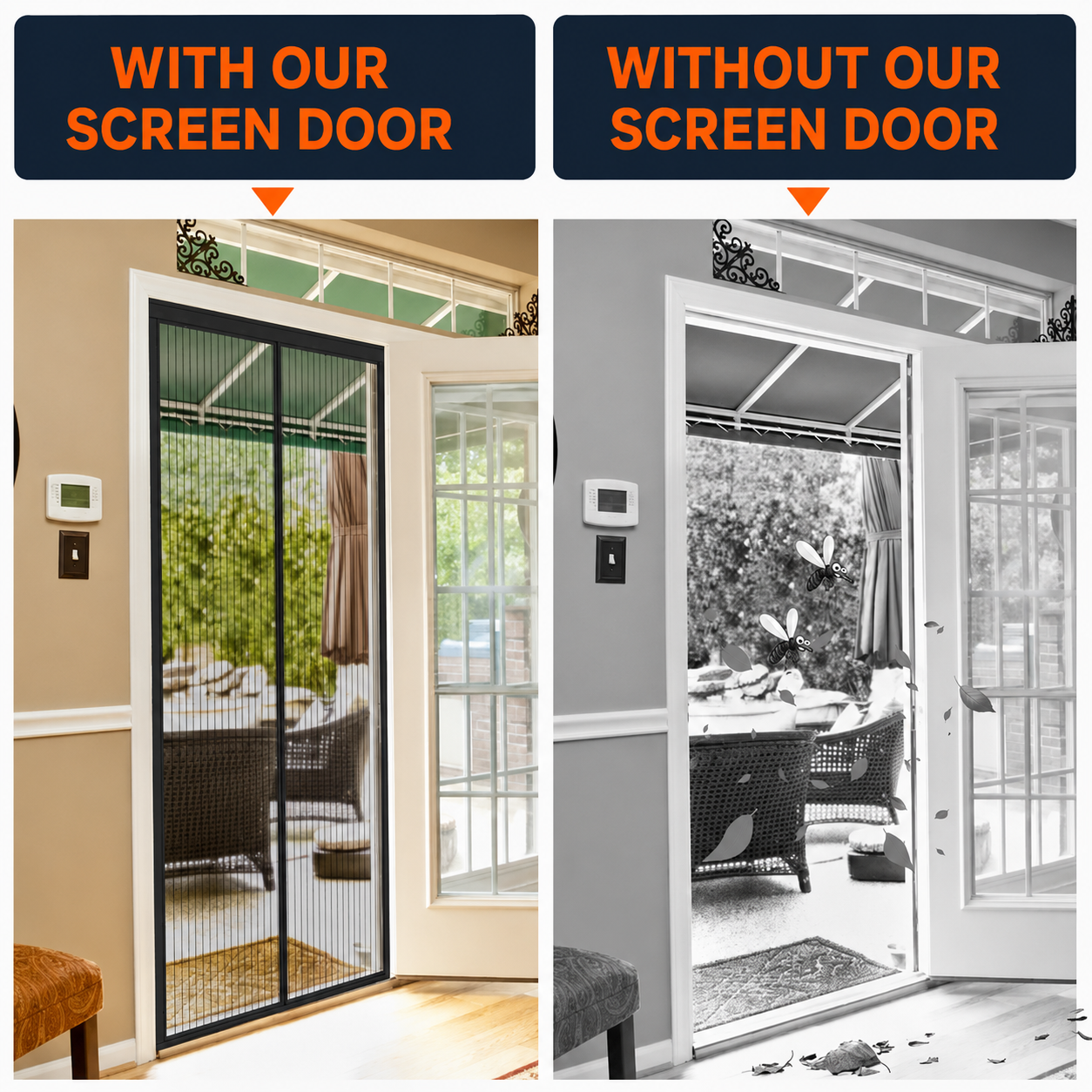Fieldstone IronMesh™ Heavy-Duty Magnetic Screen Door