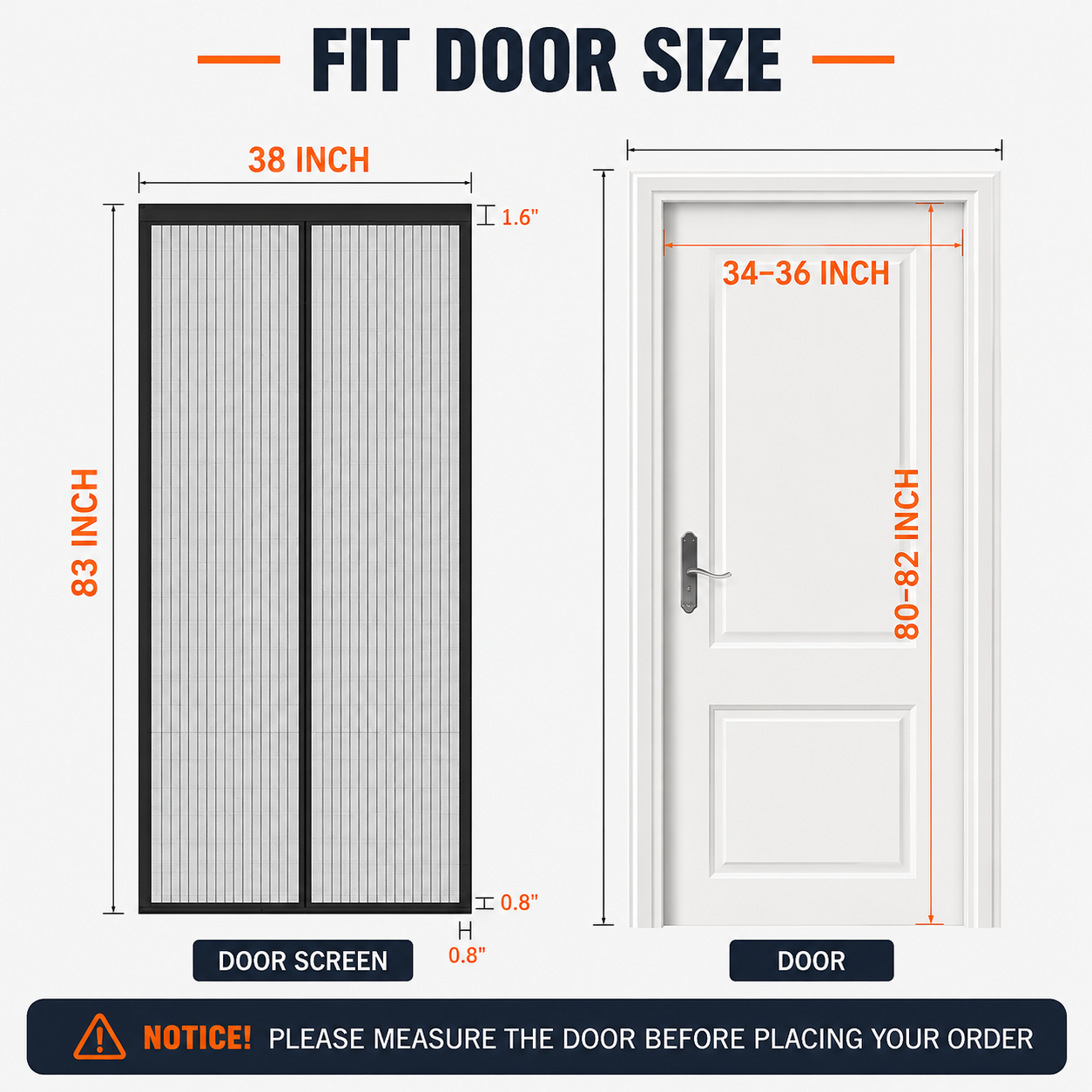 Fieldstone IronMesh™ Heavy-Duty Magnetic Screen Door